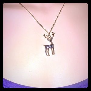Silver Stag Necklace / (OS) NWT!